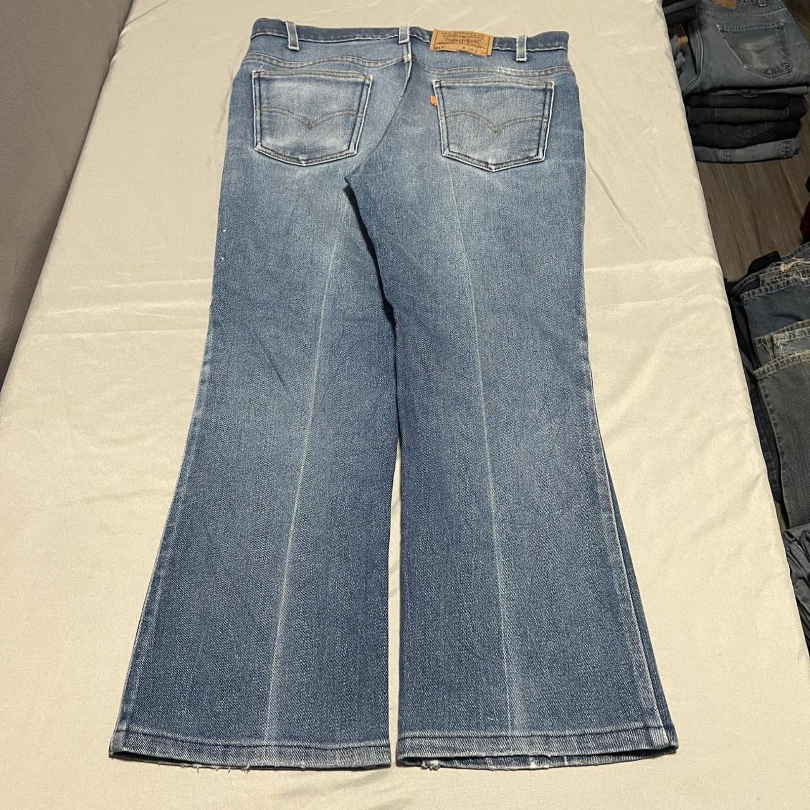 Vintage Levis 517 Orange Tab "R Tab" Denim Jeans 34x26